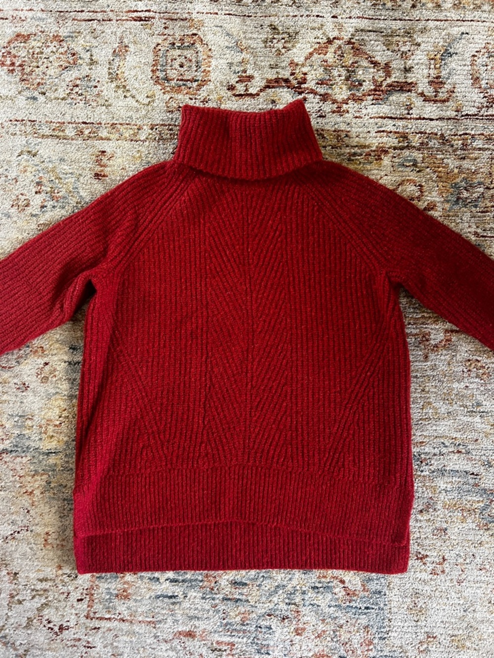 Madewell Chunky Red Turtleneck Sweater